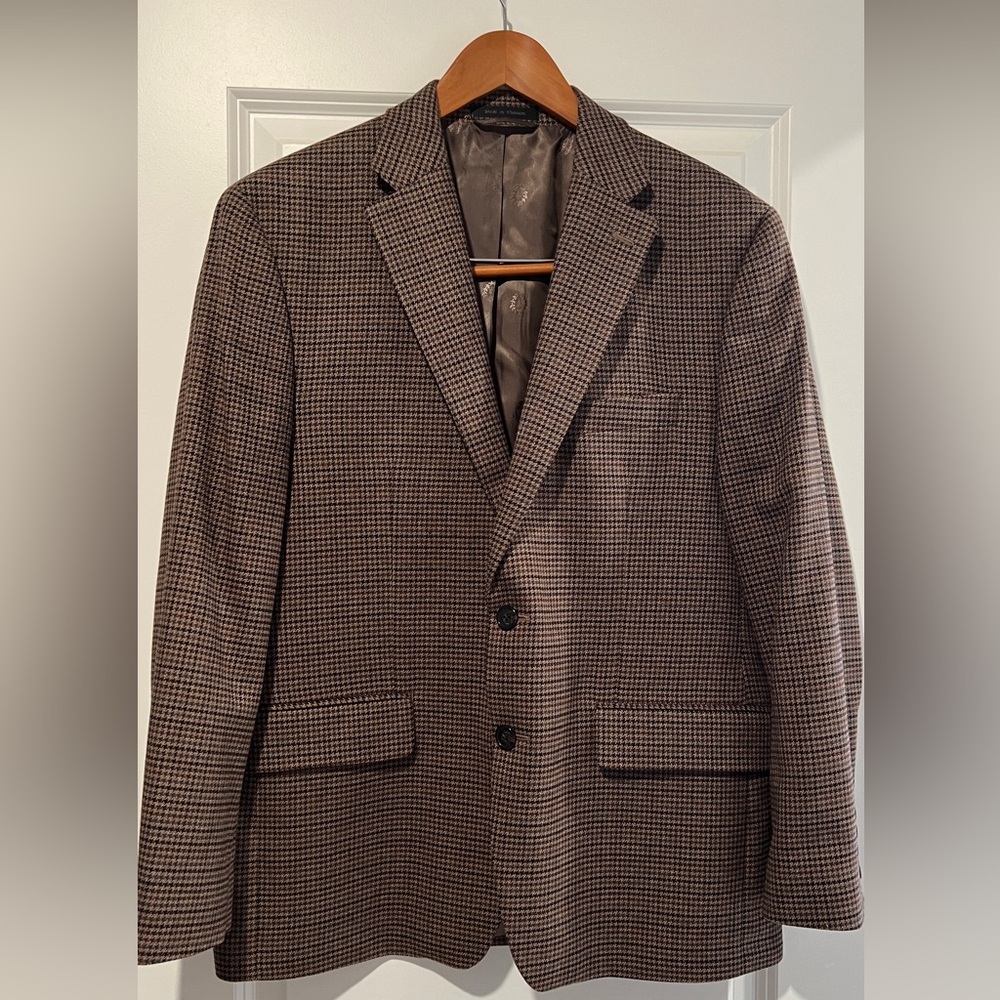 Ralph Lauren Brown Checked Suit Jacket